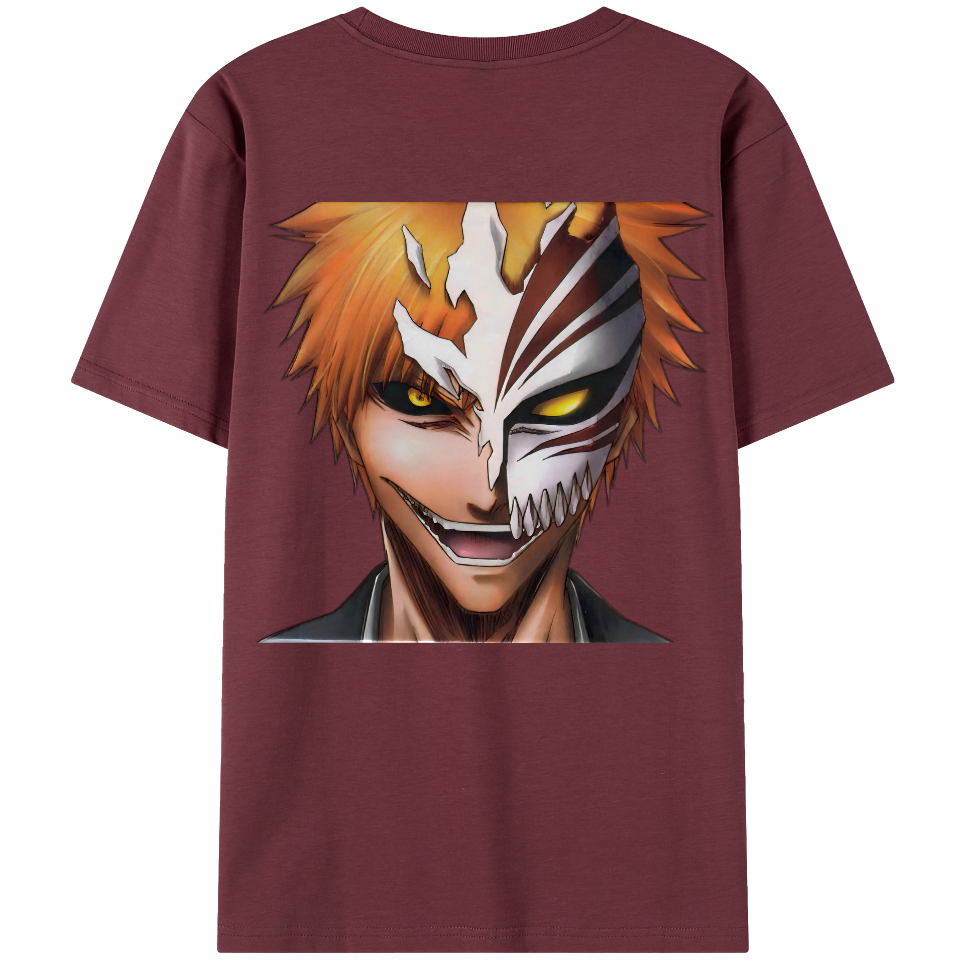 （画像用） ブリーチ 黒崎一護（くろさき いちご）BLEACH Kurosaki Ichigo 綿100％半袖Tシャツ（背面プリント）